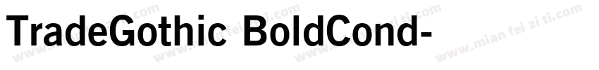 TradeGothic BoldCond字体转换